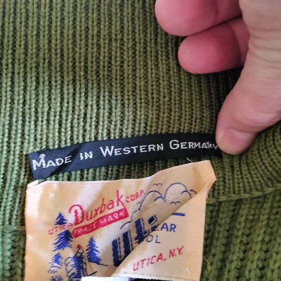 Vintage Wool Men's Duxbak Utica Sportswear Cable Zip Up Sweater Size L - Picture 4 of 11